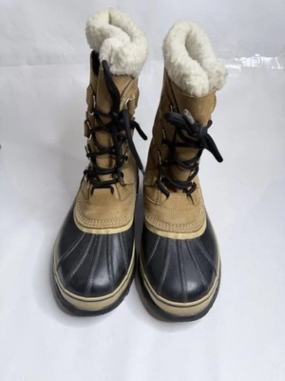 Women's 8.5 M Sorel Caribou  Waterproof Boots Leather Winter Excellent